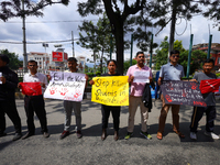 Nepali students affiliated with the All Nepal National Free Students Union (Unified Socialist) are holding a solidarity demonstration in sup...