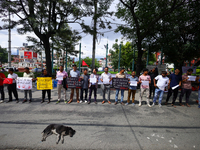 Nepali students affiliated with the All Nepal National Free Students Union (Unified Socialist) are holding a solidarity demonstration in sup...