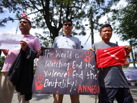 Nepali students affiliated with the All Nepal National Free Students Union (Unified Socialist) are holding a solidarity demonstration in sup...