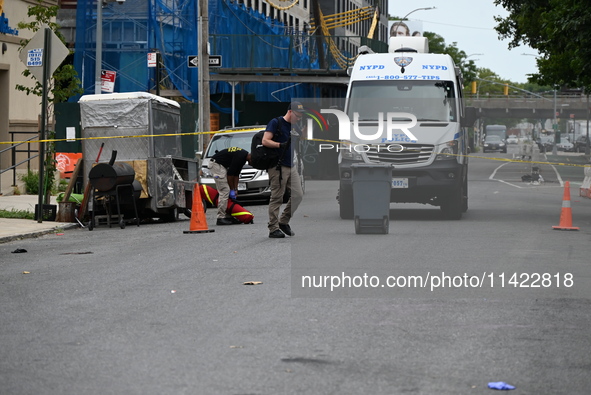 A 47-year-old male, Noel Williams, is being killed after being stabbed multiple times in Brooklyn, New York, United States, on July 20, 2024...