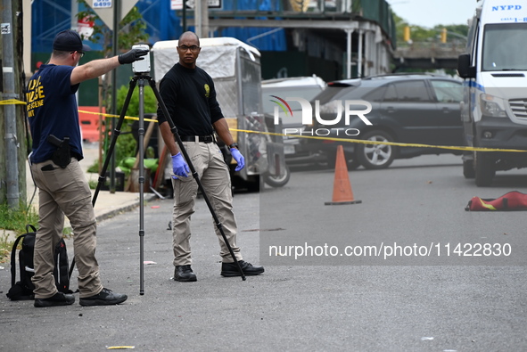 A 47-year-old male, Noel Williams, is being killed after being stabbed multiple times in Brooklyn, New York, United States, on July 20, 2024...