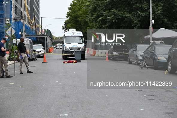 A 47-year-old male, Noel Williams, is being killed after being stabbed multiple times in Brooklyn, New York, United States, on July 20, 2024...