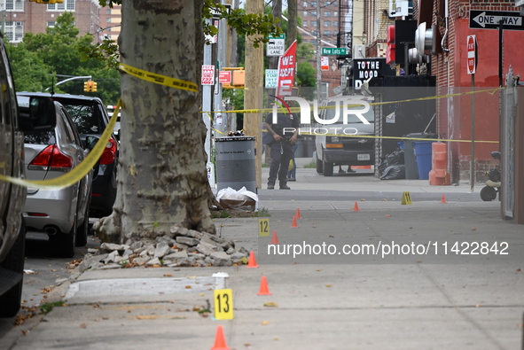 A 47-year-old male, Noel Williams, is being killed after being stabbed multiple times in Brooklyn, New York, United States, on July 20, 2024...