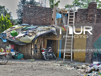 A house is standing in Haldwani, Uttarakhand, India, on April 23, 2024. (