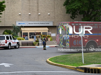 Emergency teams are outside. A generator and power outage issue are prompting a fire department response at Nassau University Medical Center...