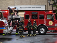 Emergency teams are outside. A generator and power outage issue are prompting a fire department response at Nassau University Medical Center...