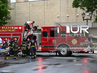 Emergency teams are outside. A generator and power outage issue are prompting a fire department response at Nassau University Medical Center...