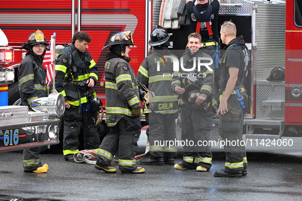 Emergency teams are outside. A generator and power outage issue are prompting a fire department response at Nassau University Medical Center...