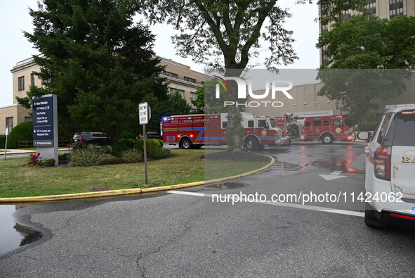 Emergency teams are outside. A generator and power outage issue are prompting a fire department response at Nassau University Medical Center...