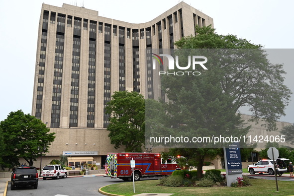 Emergency teams are outside. A generator and power outage issue are prompting a fire department response at Nassau University Medical Center...