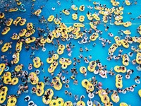 A large number of tourists are cooling off at a water park in Hangzhou, China, on July 21, 2024. (