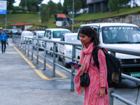 A Nepali student who is arriving back in Nepal from violence-hit Bangladesh is waiting for her relatives to pick her up from Tribhuvan Inter...