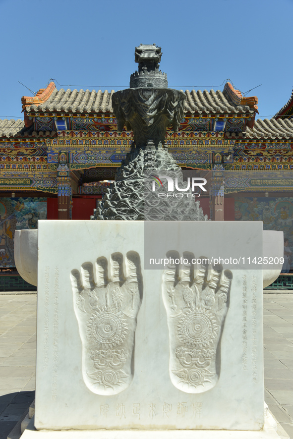 Tourists are visiting Wuliang Temple in Hohhot, Inner Mongolia, China, on July 4, 2024. 