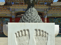 Tourists are visiting Wuliang Temple in Hohhot, Inner Mongolia, China, on July 4, 2024. (