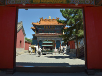 Tourists are visiting Wuliang Temple in Hohhot, Inner Mongolia, China, on July 4, 2024. (