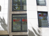 A Crypto store logo is being seen on a building in Lisbon, Portugal, on July 21, 2024. An interruption of Microsoft systems, related to the...