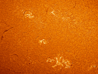 (EDITOR'S NOTE: This image was captured with an H-Alpha solar telescope and is the result of stacking the best 20% of frames. The final stac...