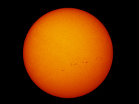 (EDITOR'S NOTE: This image was captured with an H-Alpha solar telescope and is the result of stacking the best 20% of frames. The final stac...