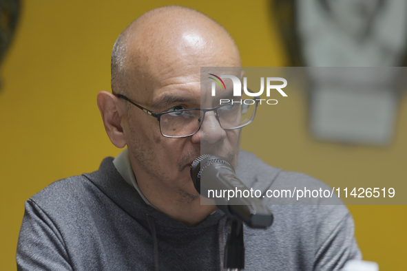 Luis Carlos Pichardo Moreno, director of the Museo Casa de la Memoria Indomita, is accompanying Catarino Hernandez, son of Carmelo Cortes, d...