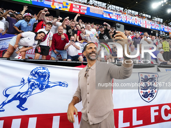 Rio Ferdinand former player of England during the UEFA EURO 2024 semi-final match between Netherlands and England at Football Stadium Dortmu...