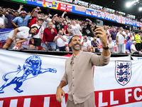 Rio Ferdinand former player of England during the UEFA EURO 2024 semi-final match between Netherlands and England at Football Stadium Dortmu...