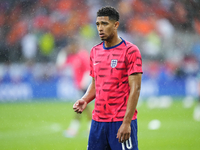 Jude Bellingham attacking midfield of England and Real Madrid during the warm-up before the UEFA EURO 2024 semi-final match between Netherla...