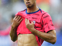 Jude Bellingham attacking midfield of England and Real Madrid during the warm-up before the UEFA EURO 2024 semi-final match between Netherla...