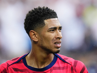 Jude Bellingham attacking midfield of England and Real Madrid during the warm-up before the UEFA EURO 2024 semi-final match between Netherla...