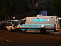 The crime scene unit is on the scene. A man is being shot in the head and killed in Bronx, New York, United States, on July 21, 2024. At app...