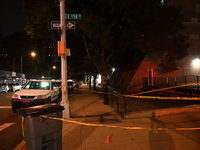 A male is being shot and is in critical condition after being shot in an apartment building in Bronx, New York, United States, on July 21, 2...