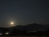 The Full Moon of July 2024 known as Buck Moon or Thunder Moon spotted over Mount Olympus in Greece. Mount Olympus is a National Park with th...