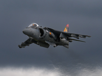 A McDonnell Douglas EAV-8B Harrier II of the Spanish Navy is participating in the Royal International Air Tattoo at RAF Fairford in Gloucest...