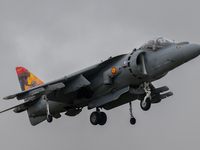 A McDonnell Douglas EAV-8B Harrier II of the Spanish Navy is participating in the Royal International Air Tattoo at RAF Fairford in Gloucest...