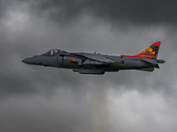 A McDonnell Douglas EAV-8B Harrier II of the Spanish Navy is participating in the Royal International Air Tattoo at RAF Fairford in Gloucest...