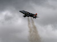 A McDonnell Douglas EAV-8B Harrier II of the Spanish Navy is participating in the Royal International Air Tattoo at RAF Fairford in Gloucest...