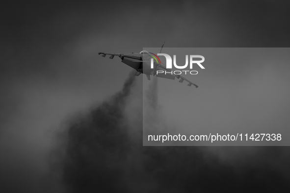 A McDonnell Douglas EAV-8B Harrier II of the Spanish Navy is participating in the Royal International Air Tattoo at RAF Fairford in Gloucest...