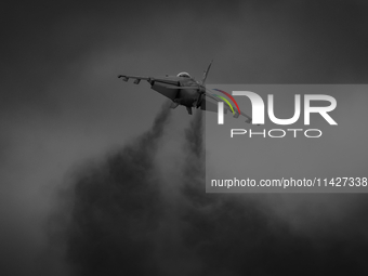 A McDonnell Douglas EAV-8B Harrier II of the Spanish Navy is participating in the Royal International Air Tattoo at RAF Fairford in Gloucest...