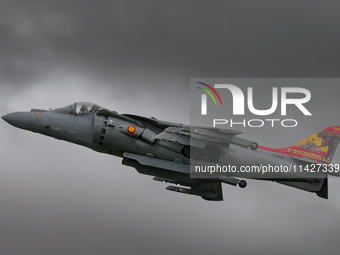 A McDonnell Douglas EAV-8B Harrier II of the Spanish Navy is participating in the Royal International Air Tattoo at RAF Fairford in Gloucest...