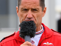 Squadron Leader Graeme Muscat of the Red Arrows is performing during the Royal International Air Tattoo at RAF Fairford in Gloucestershire,...