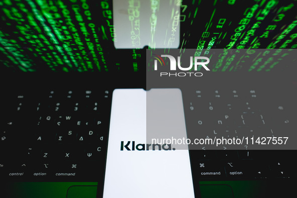 The Klarna logo is being displayed on a smartphone screen in Athens, Greece, on July 22, 2024. (Photo Illustration by Nikolas Kokovlis/NurPh...