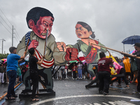 Demonstrators are carrying banners and placards and are gathering in the streets of Quezon City, Philippines, on July 22, 2024. Protestors a...