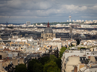 View of the Saint-Augustin Church from the Arc de Triomph terrace in Paris, France, on July 12, 2024. (