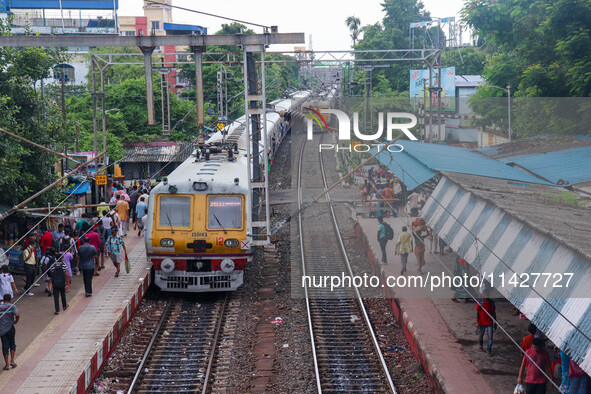 A railway station is being seen in Kolkata, India, on July 22, 2024. It is being expected that the railway is being allocated a substantial...