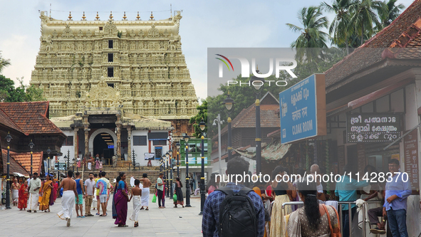 The historic Sree Padmanabhaswamy Temple is coming into the spotlight in Thiruvananthapuram (Trivandrum), Kerala, India, on April 09, 2024,...