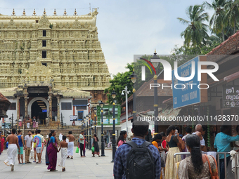 The historic Sree Padmanabhaswamy Temple is coming into the spotlight in Thiruvananthapuram (Trivandrum), Kerala, India, on April 09, 2024,...