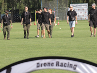 Participants are participating in the 2nd Drone Racing Tournament by the Federation of Military Technological Sports of Ukraine in Bilohorod...