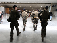 PARIS, FRANCE - JULY 22:   
One of many French Army patrols deployed in airports, train stations, and other crowded places and locations aro...