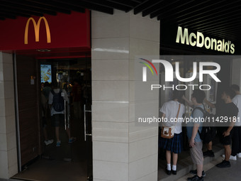 A McDonald's is operating in Hong Kong, on July 22, 2024. (