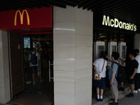 A McDonald's is operating in Hong Kong, on July 22, 2024. (