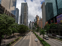 A road is being shown in Hong Kong, on July 22, 2024. (